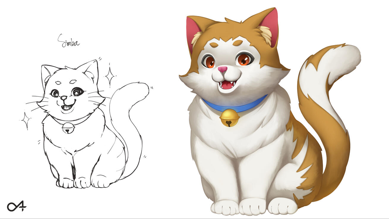 Friendly Cat Illustration